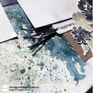 Amazing creations stampin' up  layered stamping background close up
