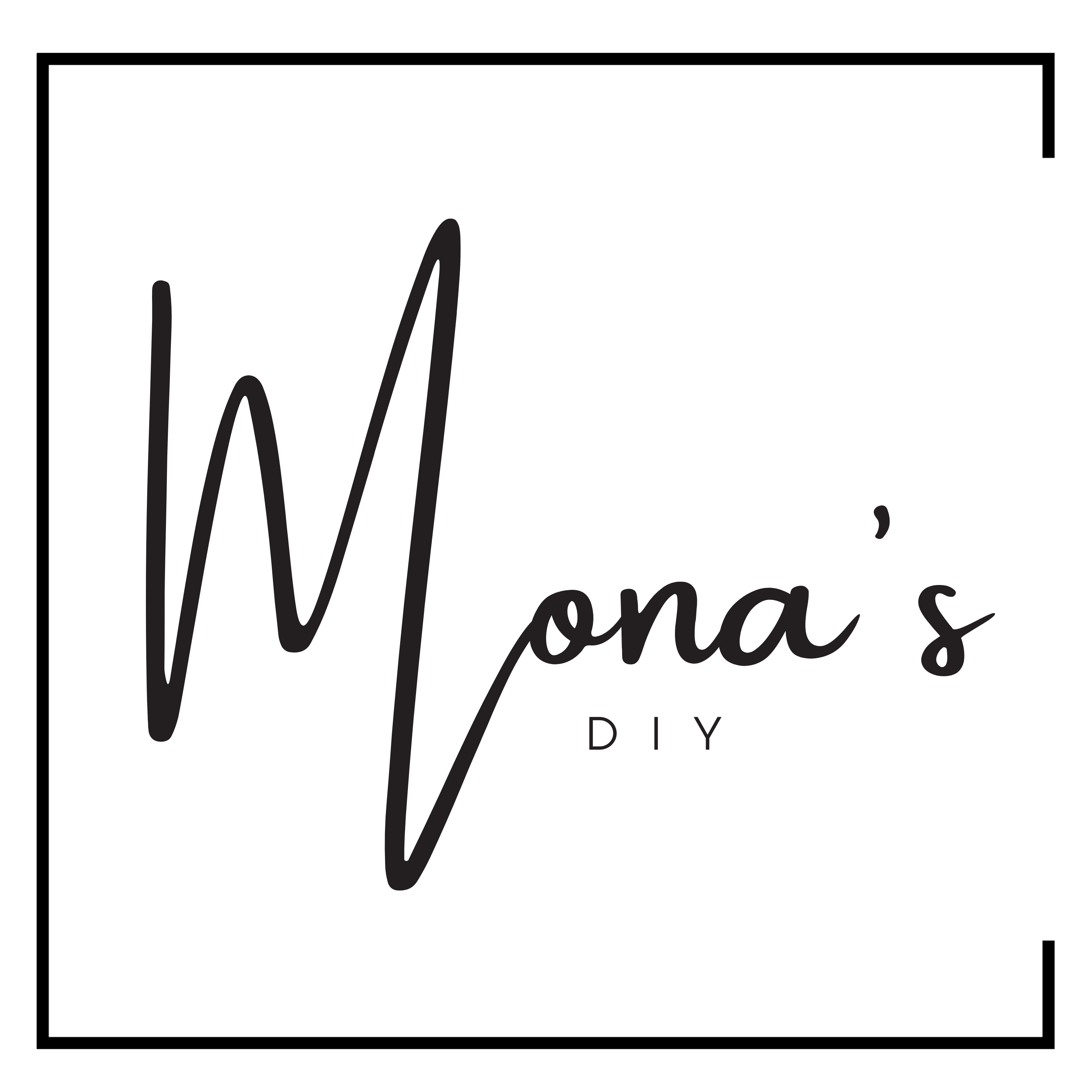 Logo mona's diy zonder achtergrond