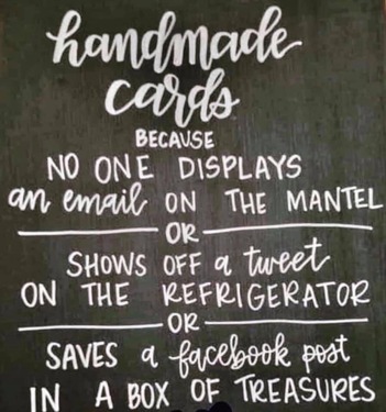 Handmade card statement