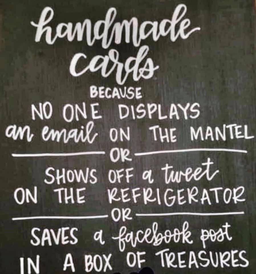 Handmade card statement