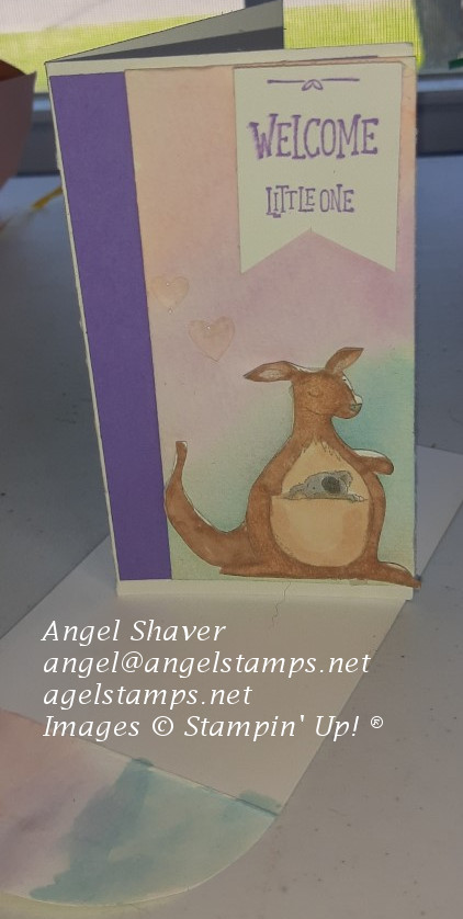 Watercolor baby and envelope