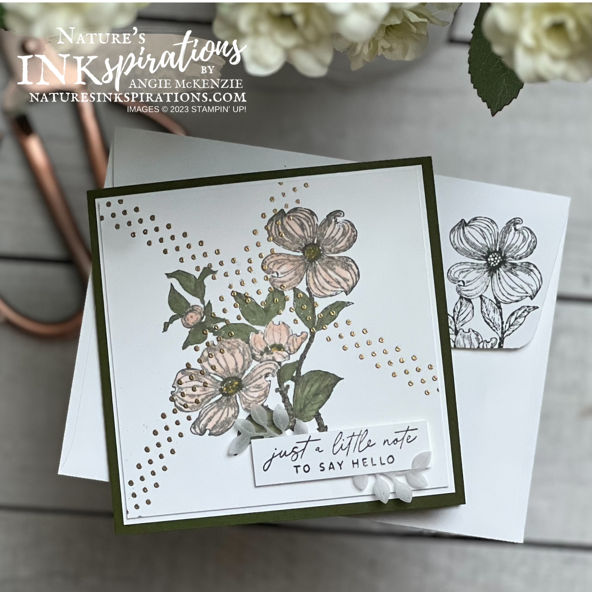 Stamping  up  detailed dogwood birthday card   january 2024