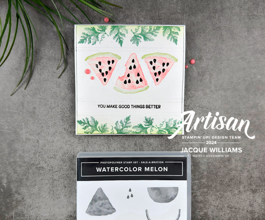 Stampin up watercolor melon one layer card ideas tips techniques summer youtube