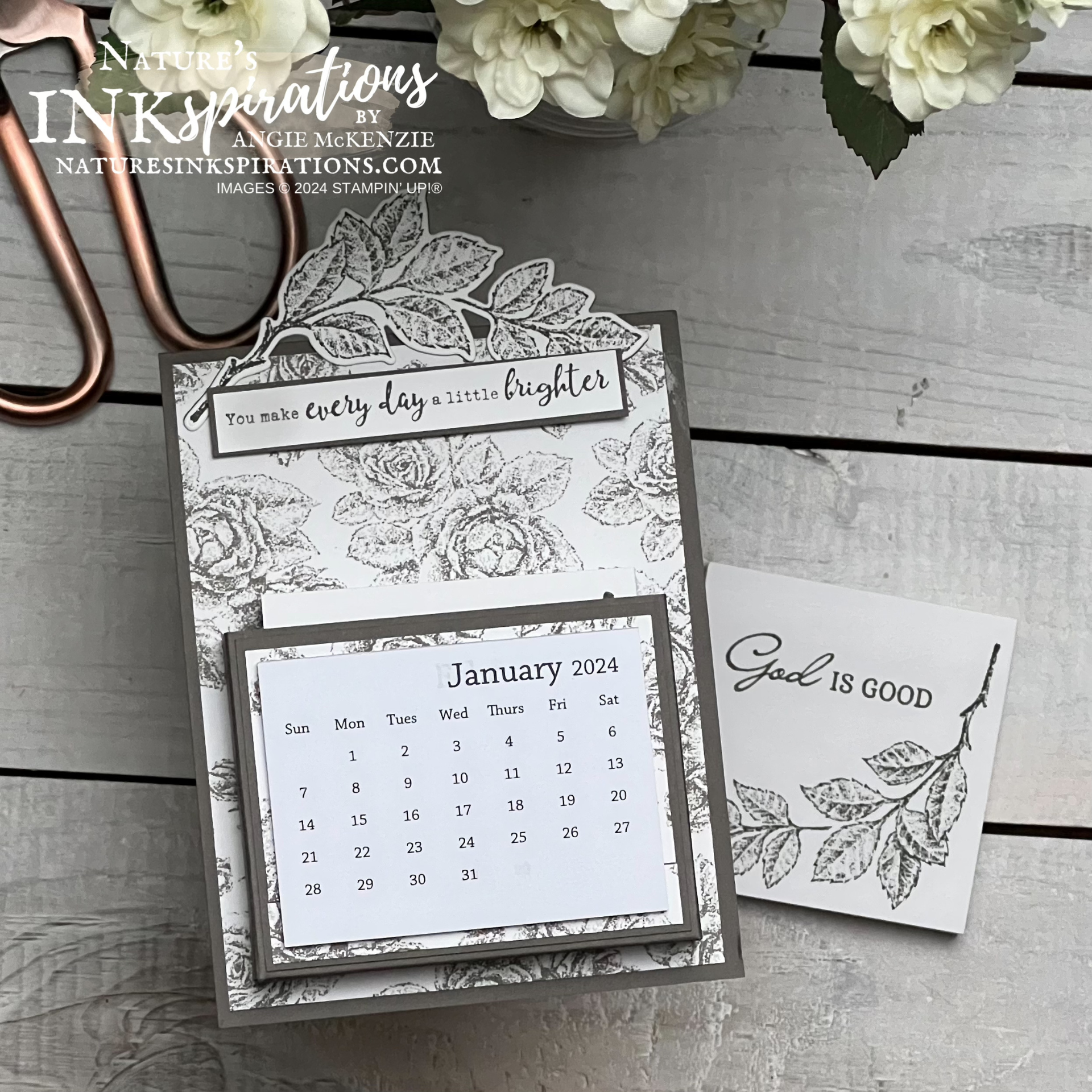 Stampin  up  softly stippled dsp calendar   jan 2024  11 