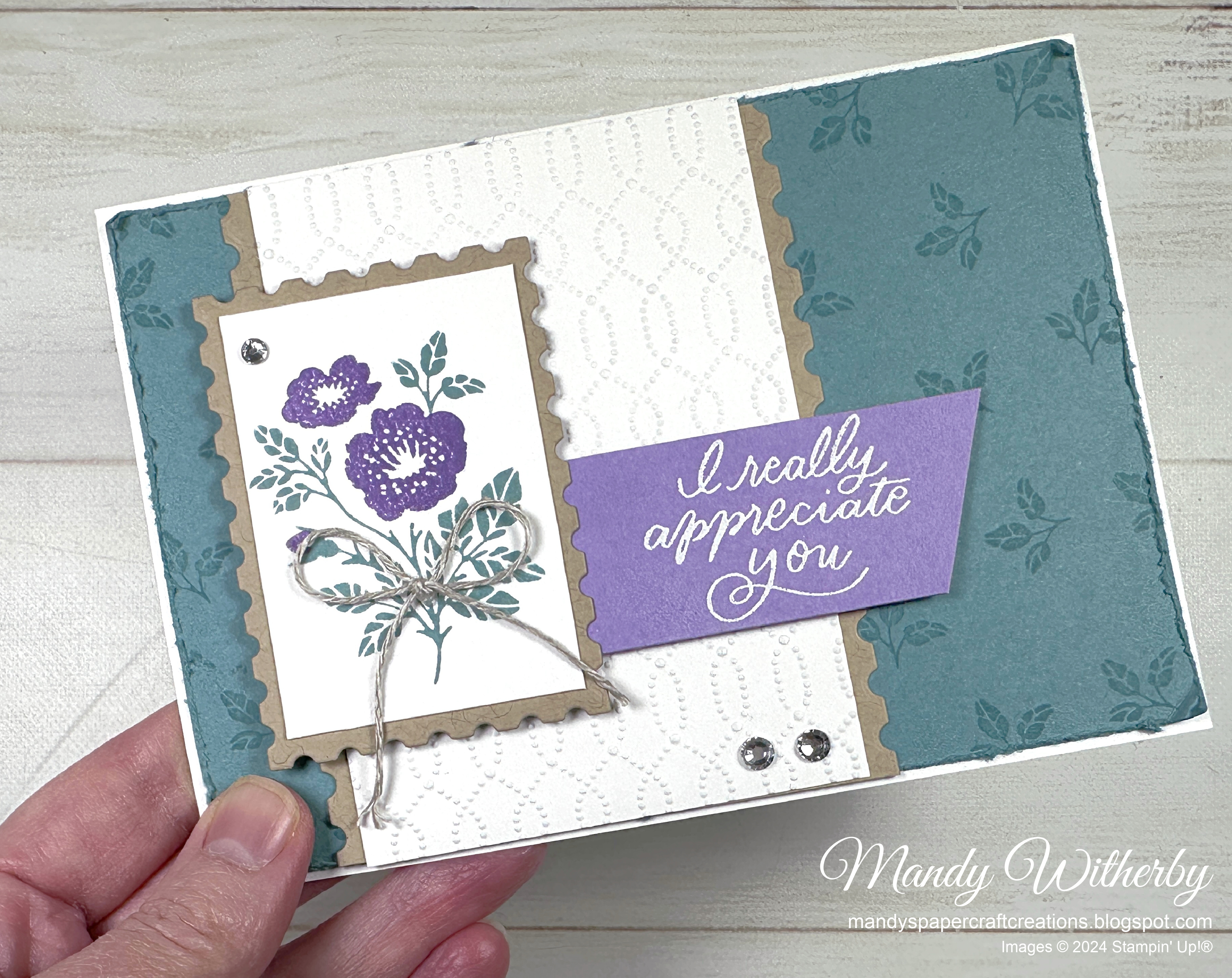 Softly sophisticated appreciation card
