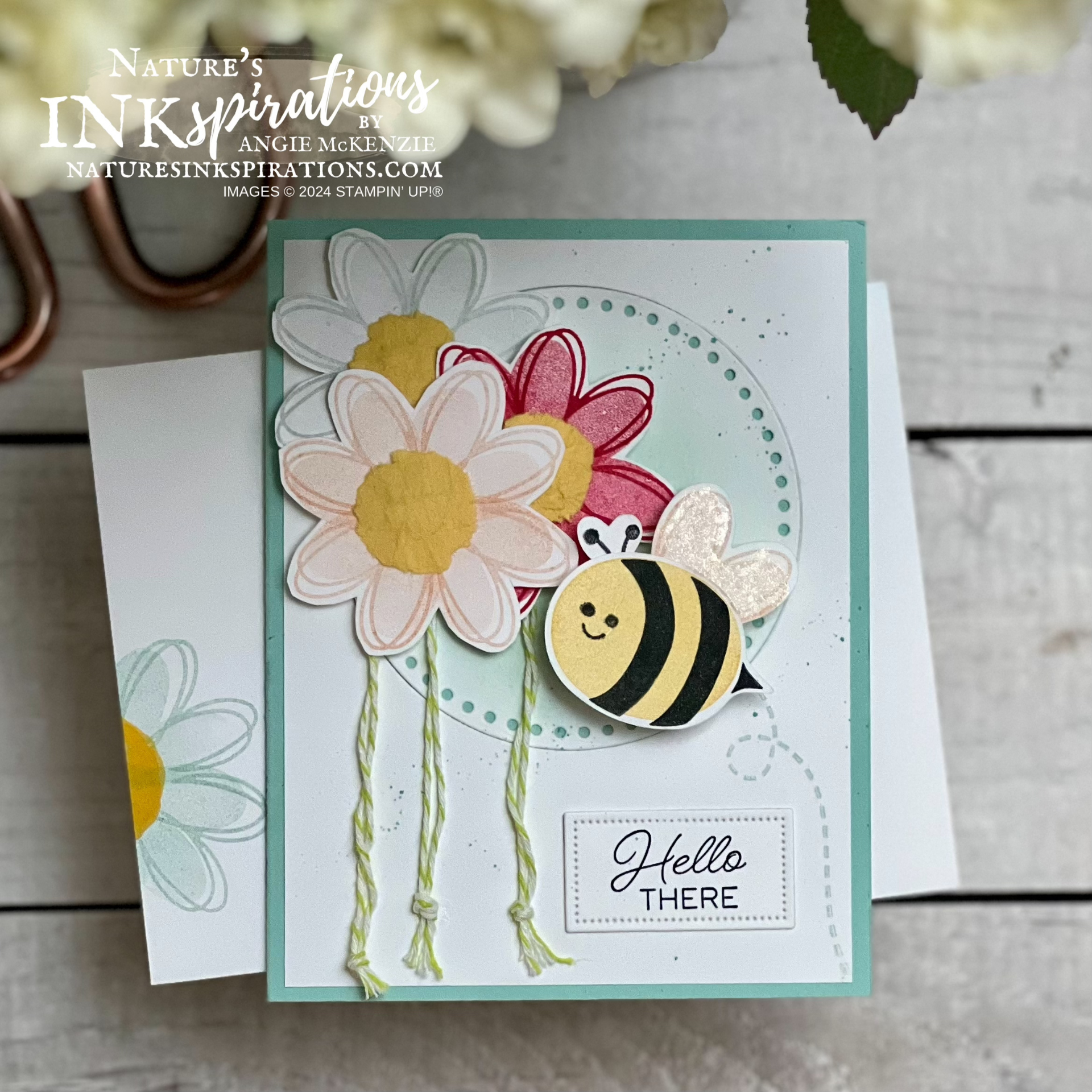 Stampin  up  bee my valentine thank you card   jan 2024