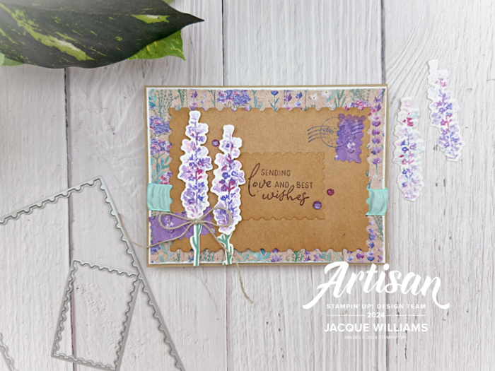 Stampin up perennial lavender baby wipe wet technique postage blog