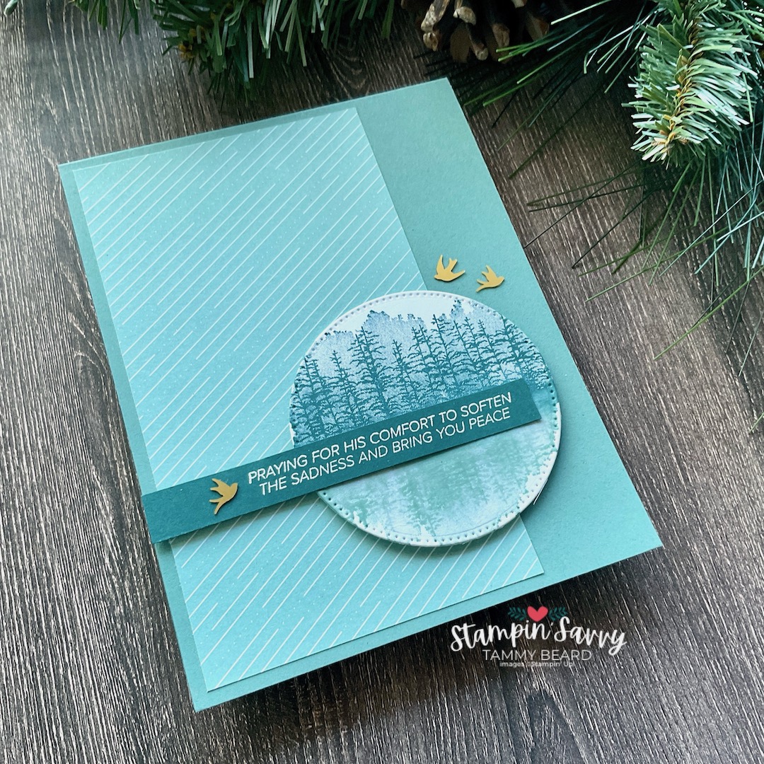 Quiet reflections sympathy card stampin savvy tammy beard