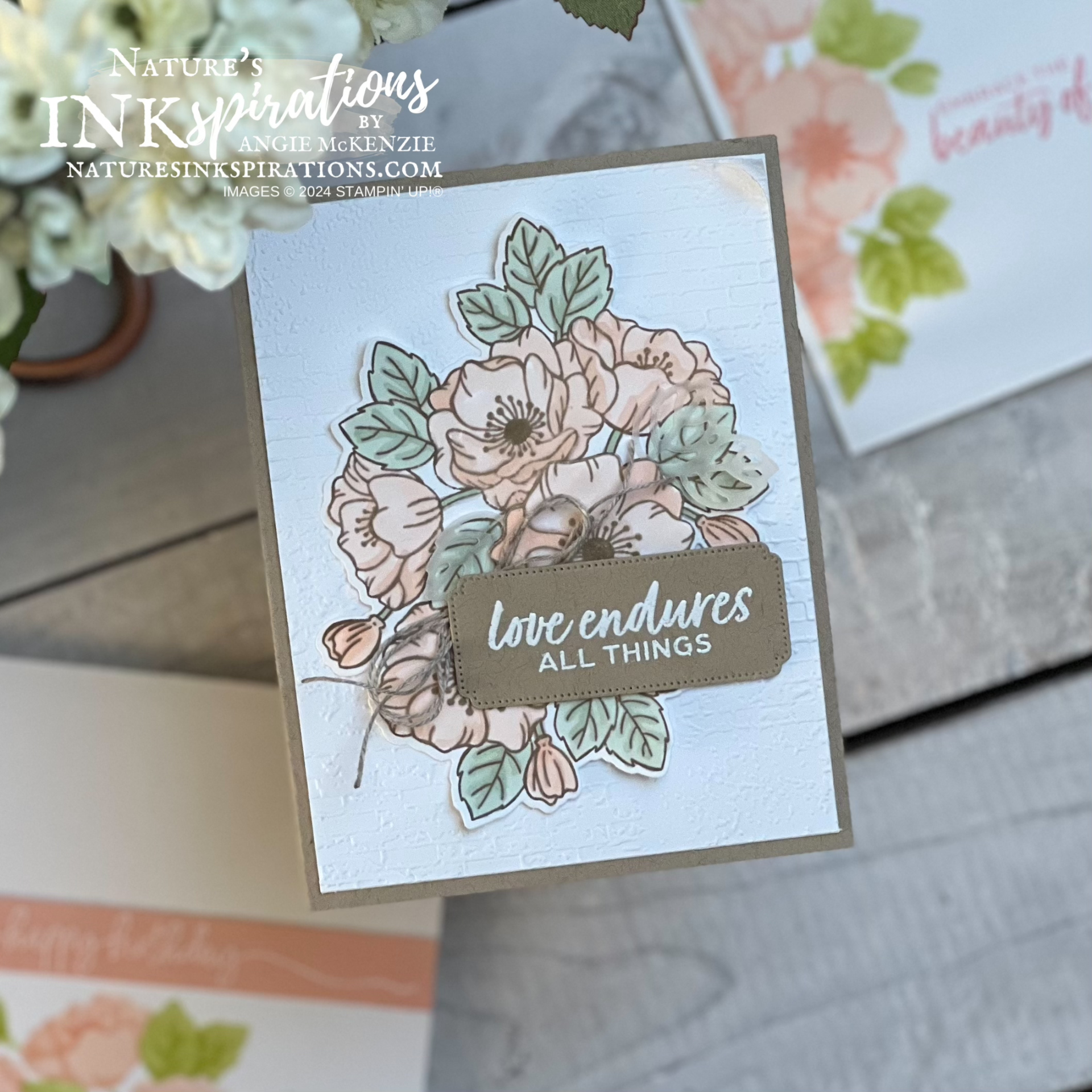 Stampin  up  enduring beauty cards   simple and stepped up   feb 2024