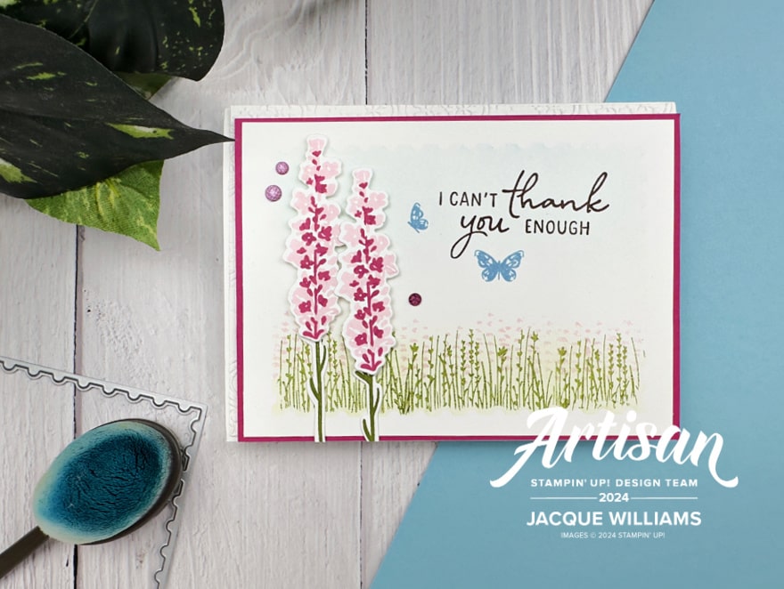 Stampin up painted lavender blended background technique perennial postage craft class new zealand auckland blog min  1 