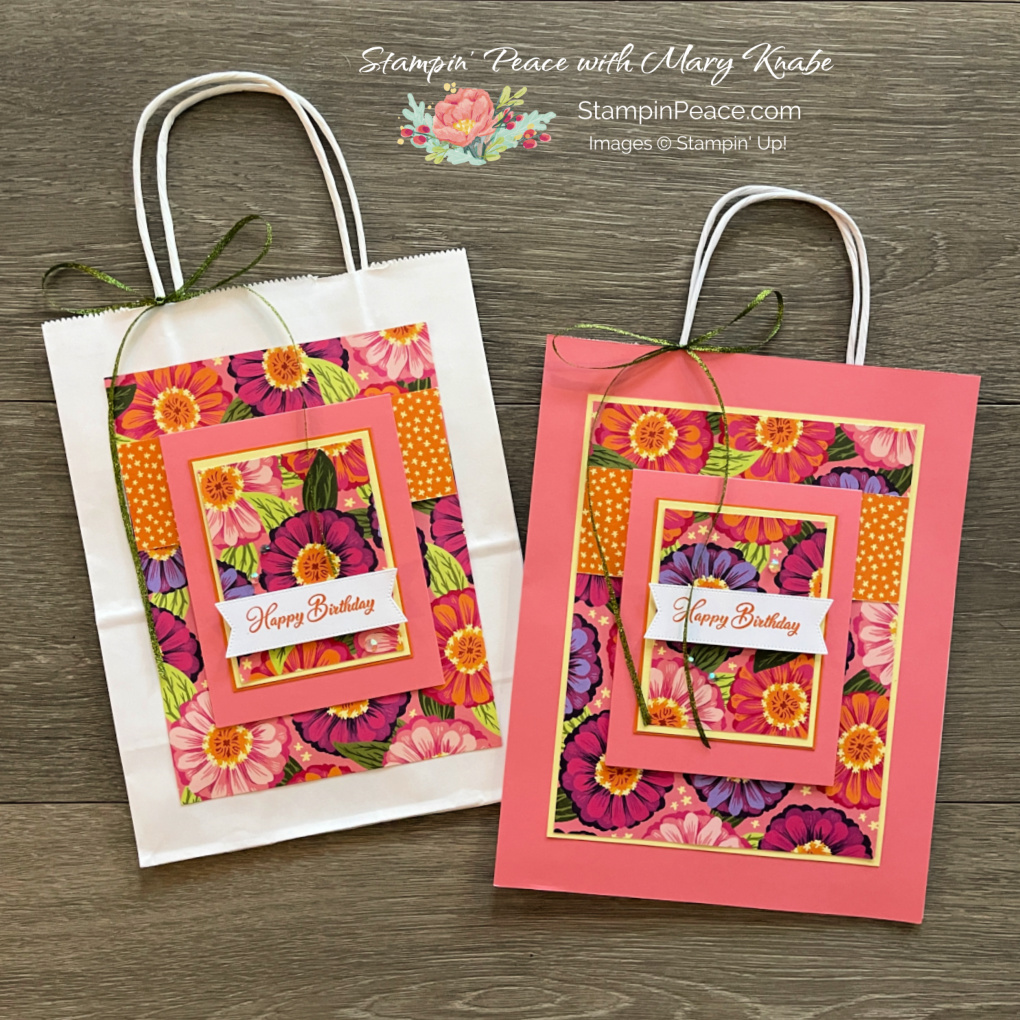 Stampin  up  flowering zinnias dsp   go to  greetings stamp set   mary knabe