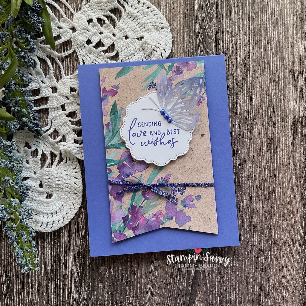 Perennial postage lavender card idea stampin savvy tammy beard