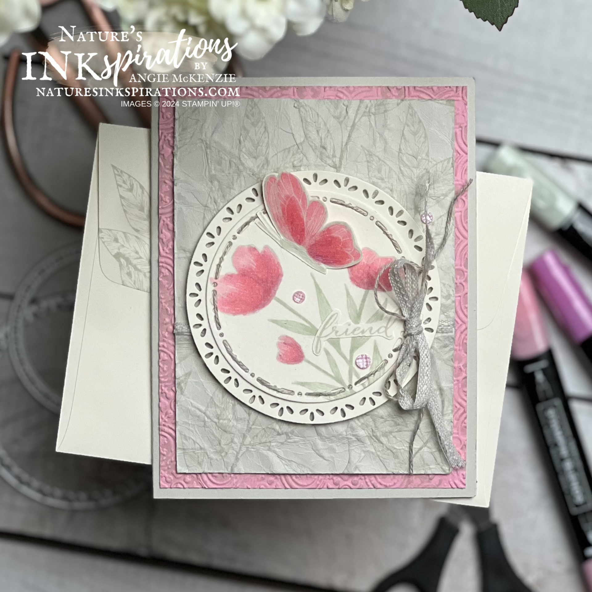Stampin  up  spotlight on nature vintage friend card   apr 2024  28 