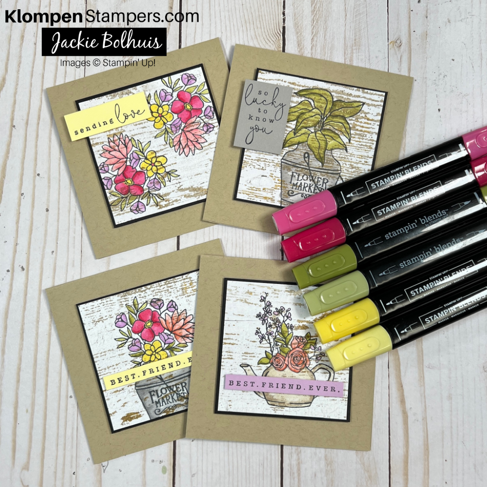 Country flowers stampin  blends