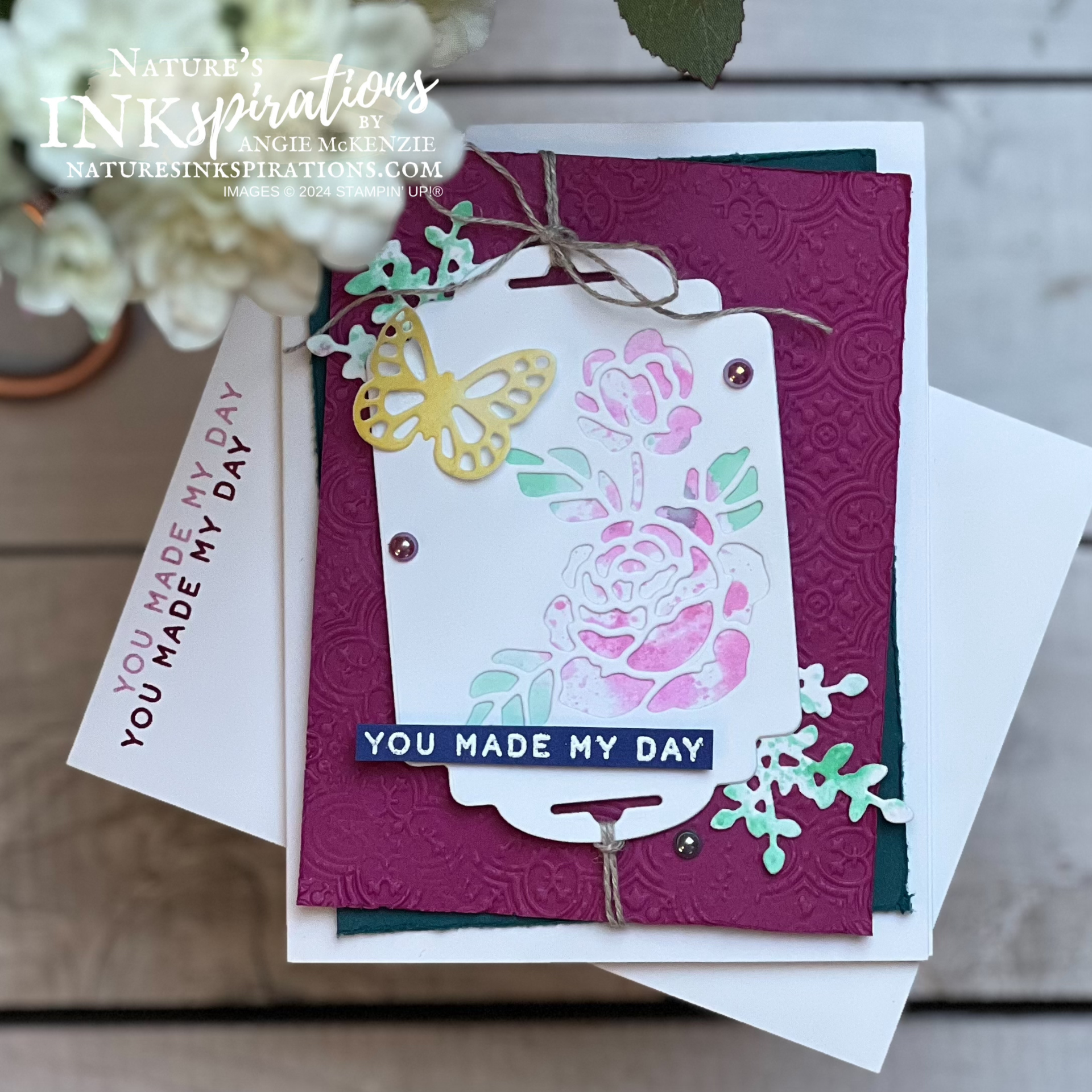 Stampin  up  designer tags dies vintage card   apr 2024  10 