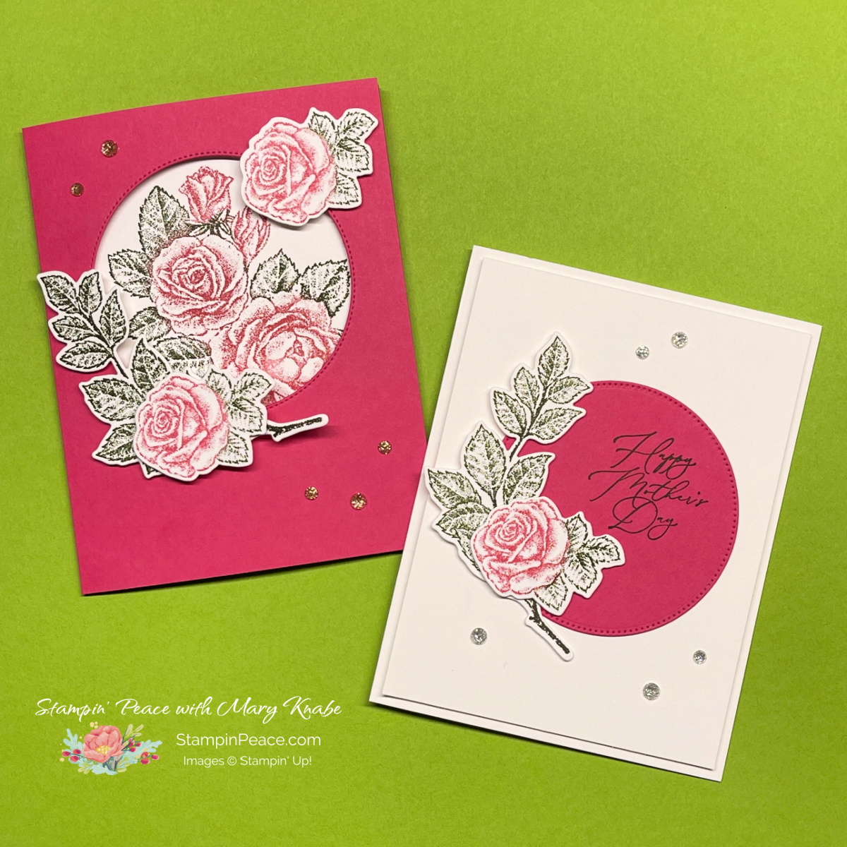Stampin  up  stippled rose stamp set   dies   mary knabe  1 