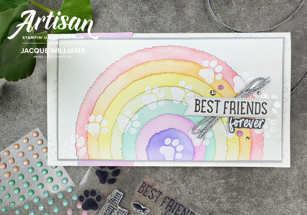 Stampin up by my side kit alternatives rainbow bridge pet sympathy card paw prints pet refuge fundraiser blog