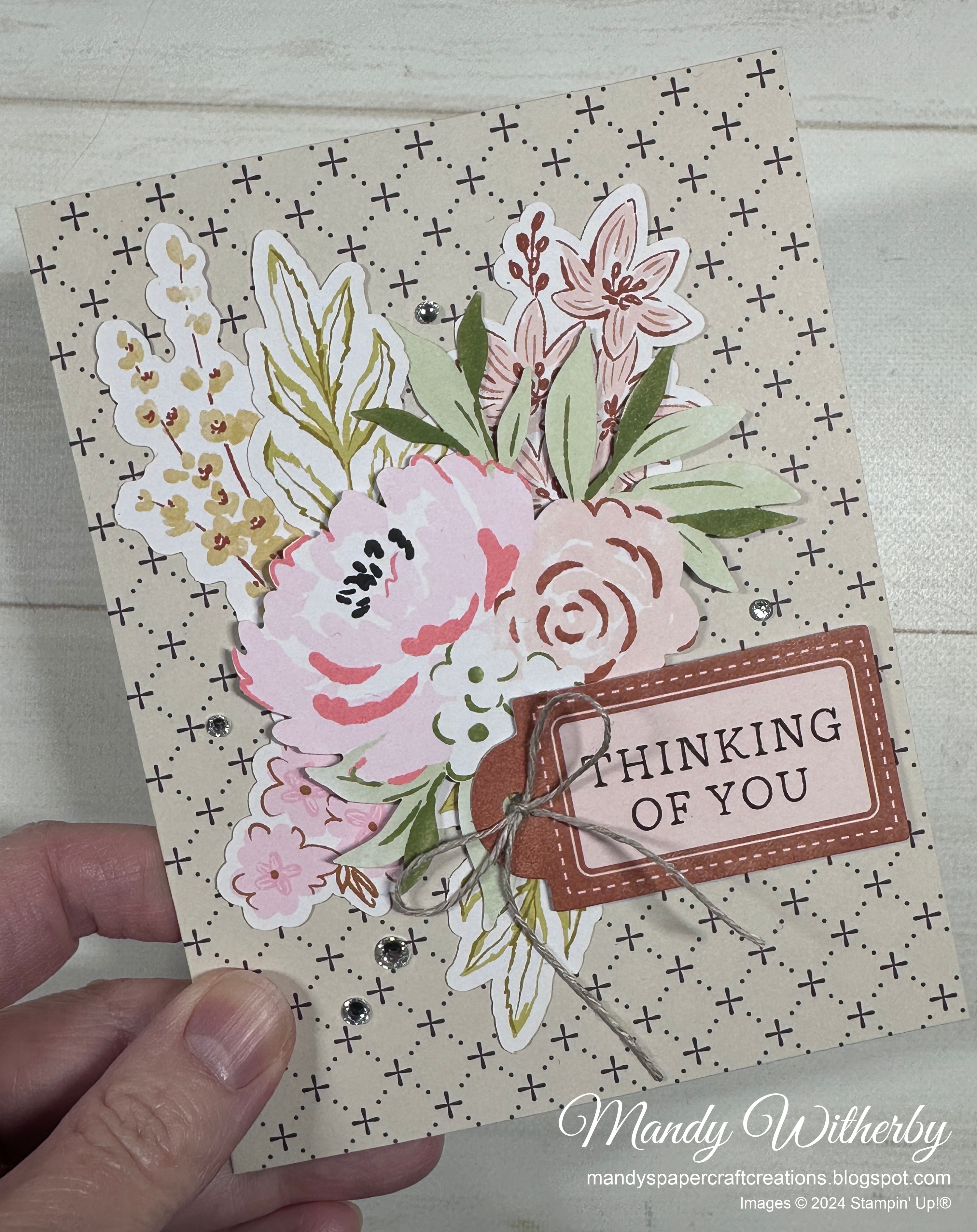 Fully flowering thinking of you card