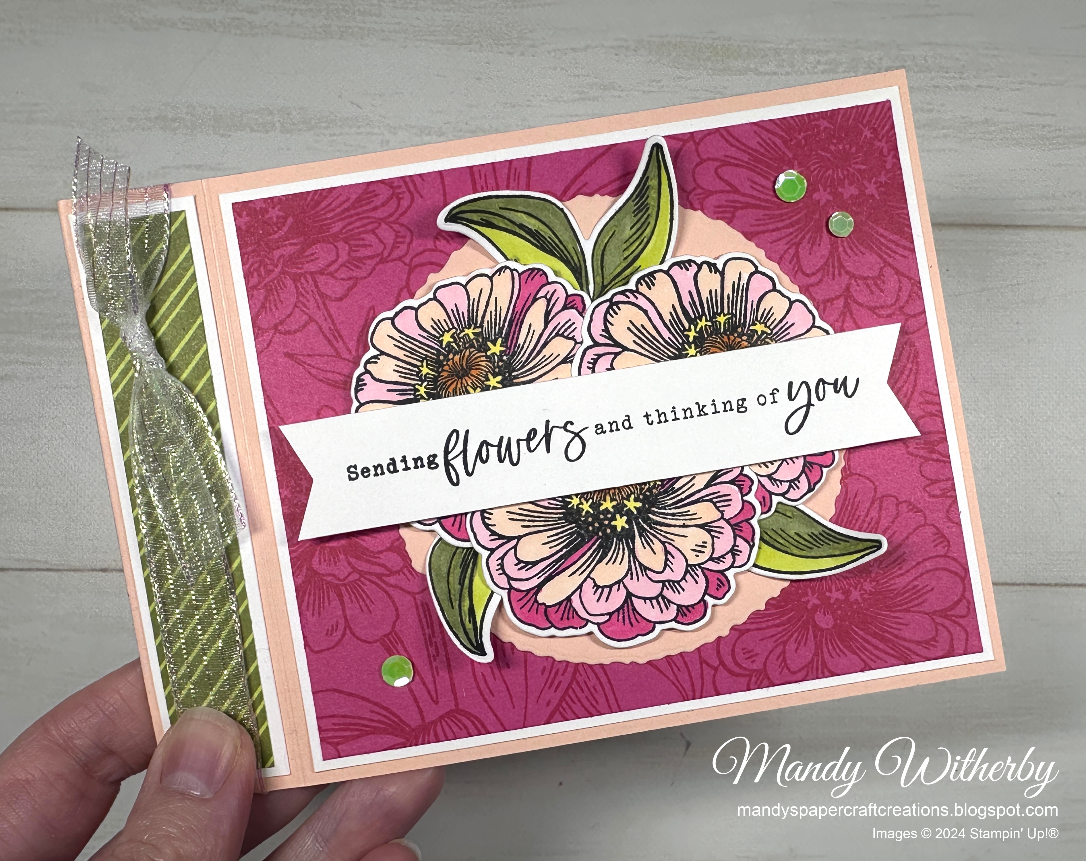 Simply zinnias card 2