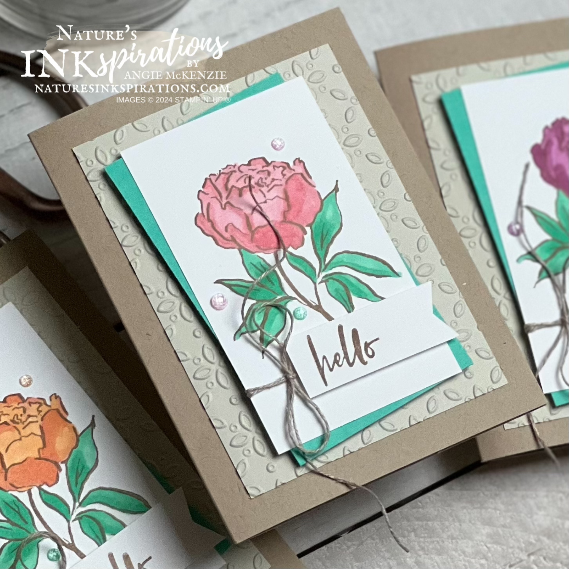 Stampin  up  poised peony in color beauties    may 2024  7 