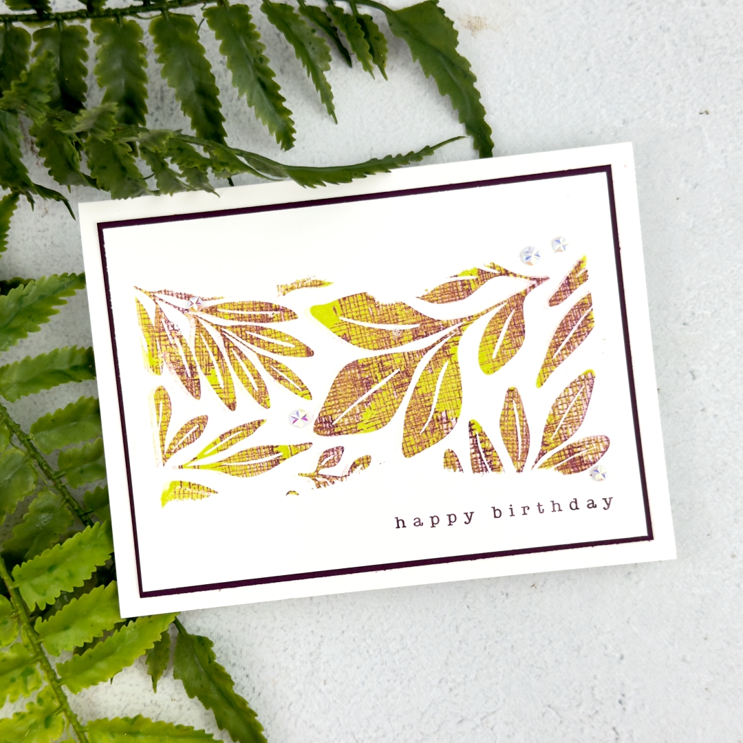 Leaf collection stampinup kissing masking techniques