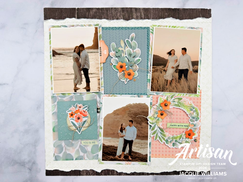 Stampin up frames and flowers memory keeping layout scrapbooking double page new zealand classes online in person blog min