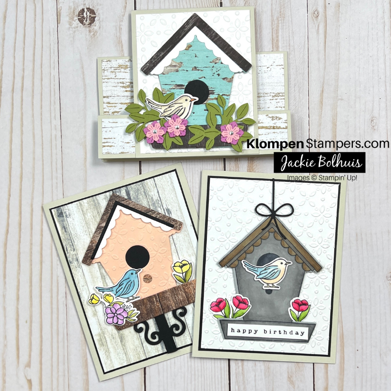 Country birdhouse fun fold cards