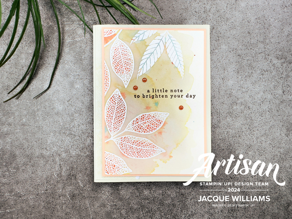 Stampin up changing leaves watercolor resist card techniques two card fronts blog