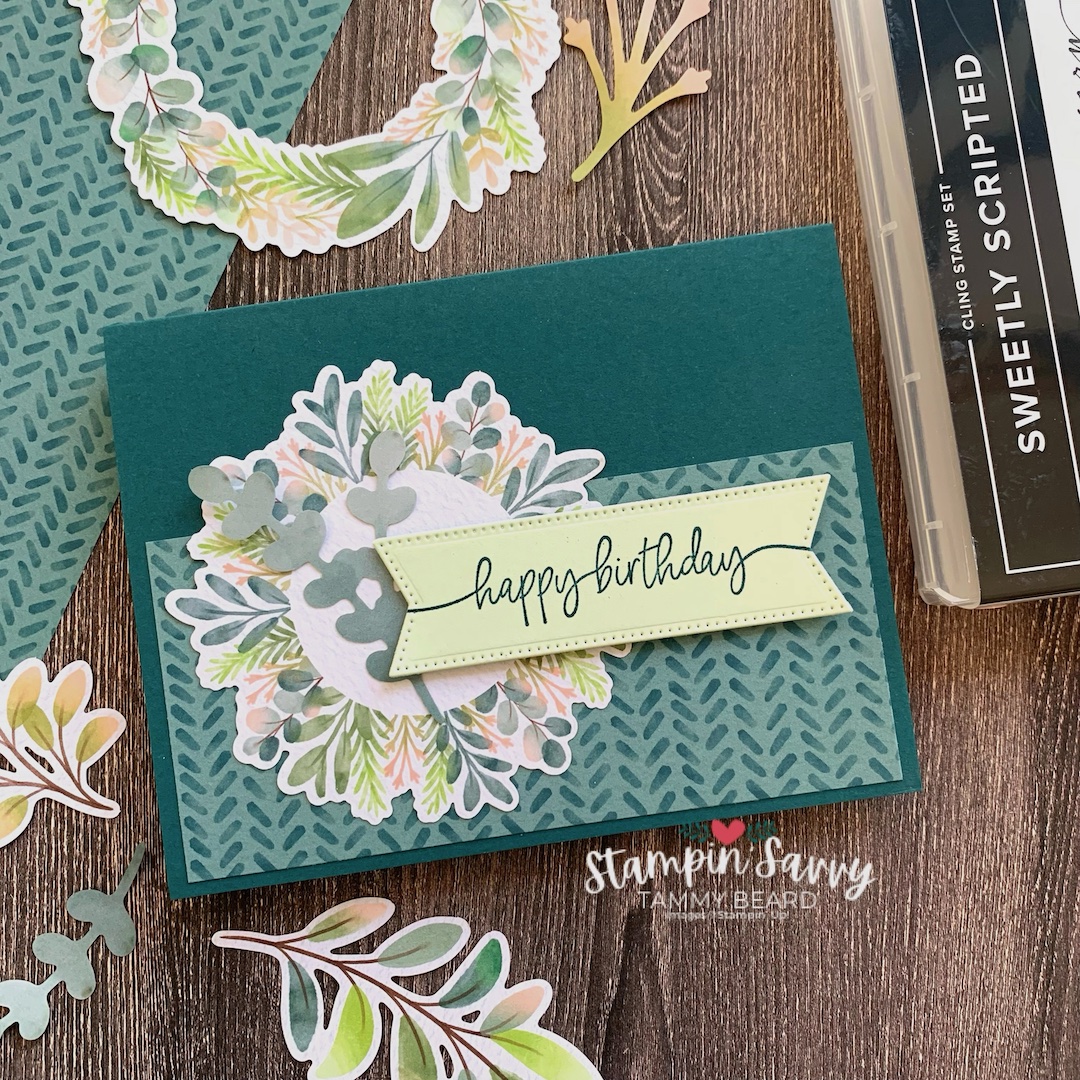 Frames flowers sweetly scripted sketch 148 card idea stampin savvy tammy beard