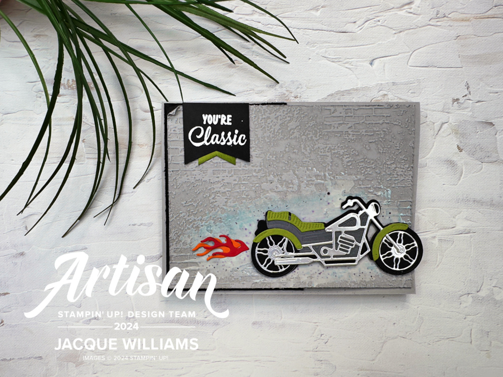 Stampin up legendary ride masculine card liquid pearls paste ideas how to use nz blog