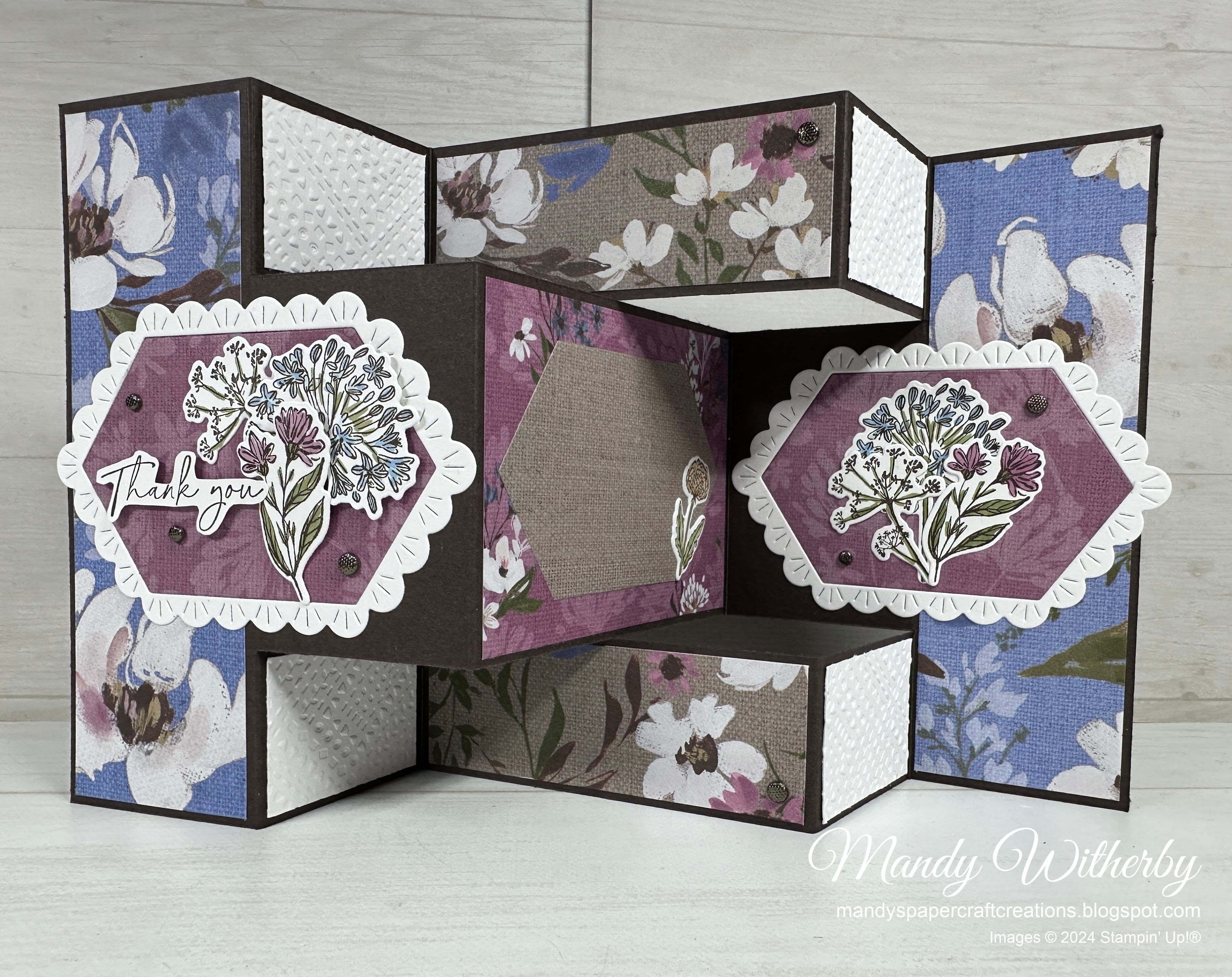 Tri fold shutter card with the wildly flowering suite 2  2 