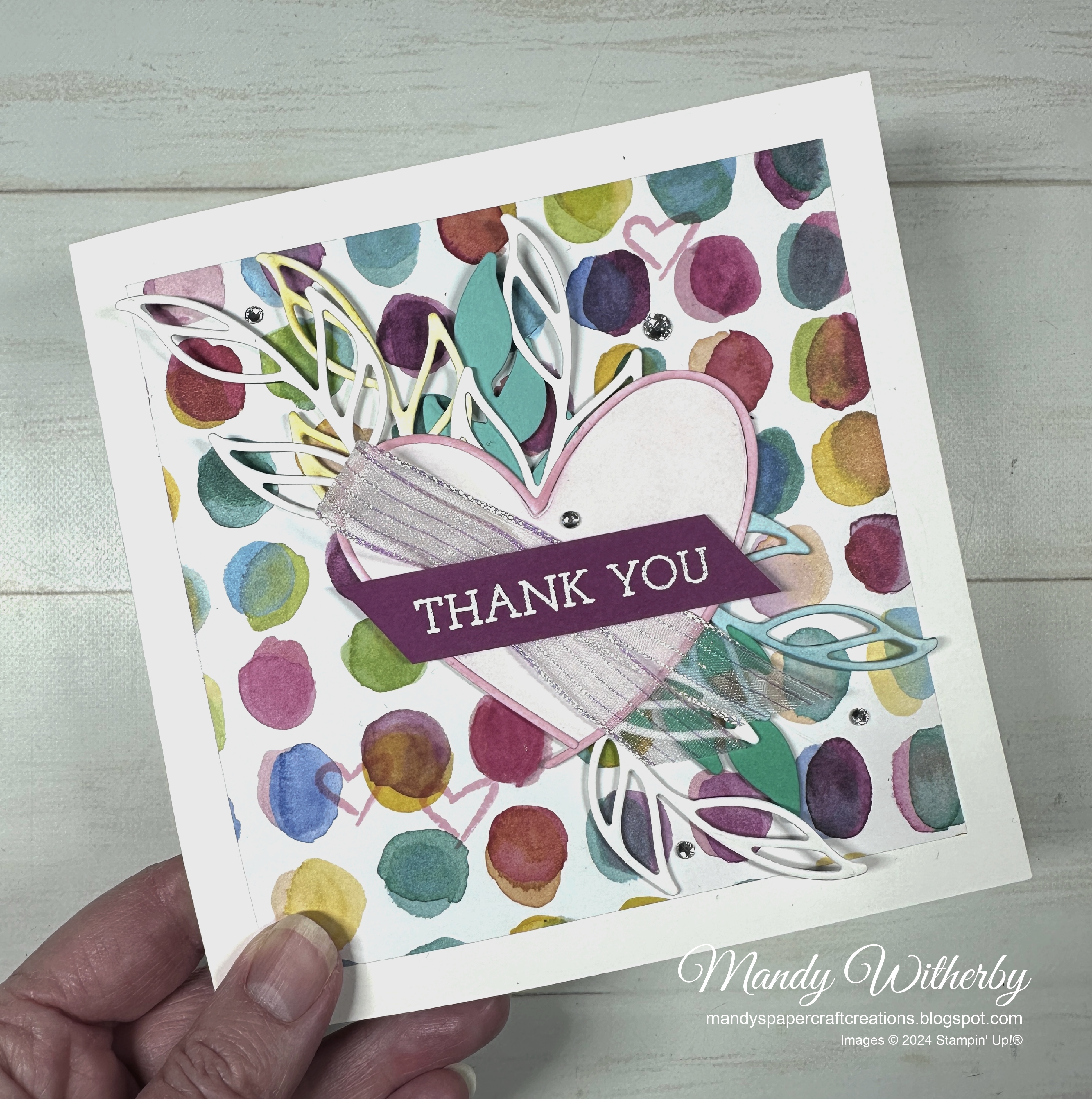 Full of life heartfelt thank you card