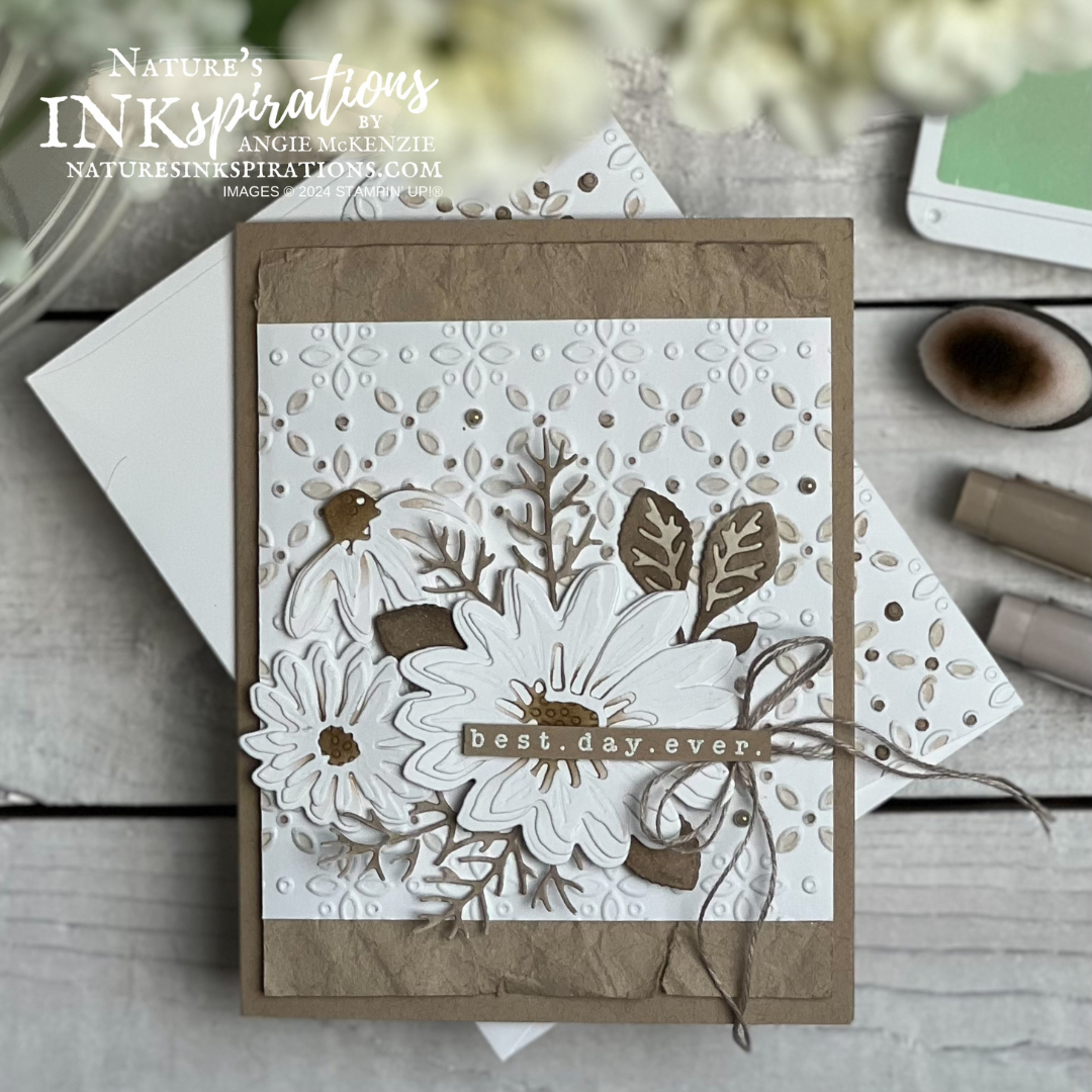 Stampin  up  cheerful daisies in crum cake   july 2024  9 