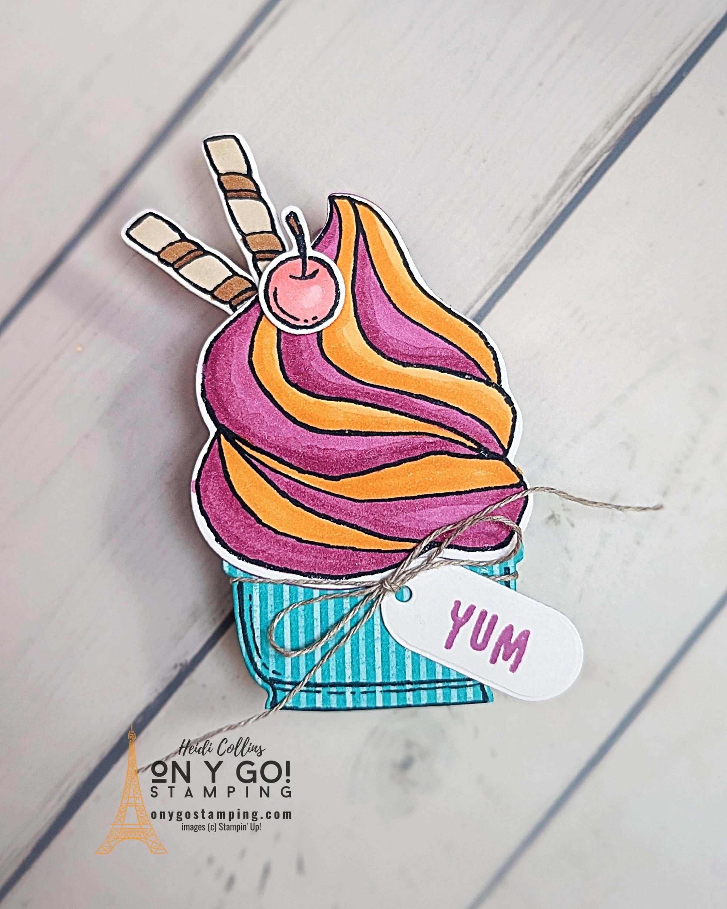 Ice cream swirl treat front