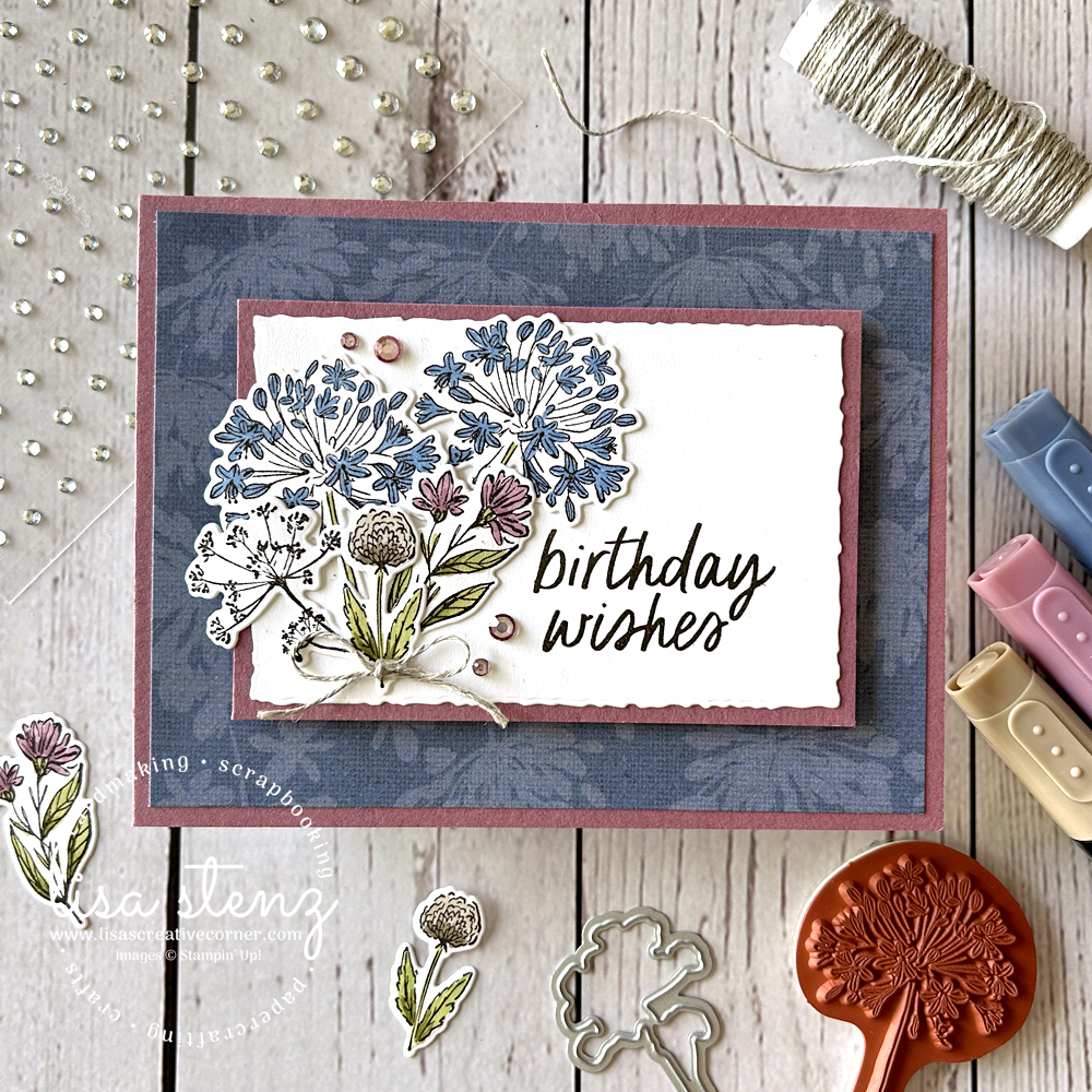 Wildflower designs birthday card