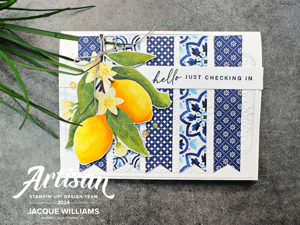 Stampin up mediterranean blooms citrus quick easy simple clean video free blog