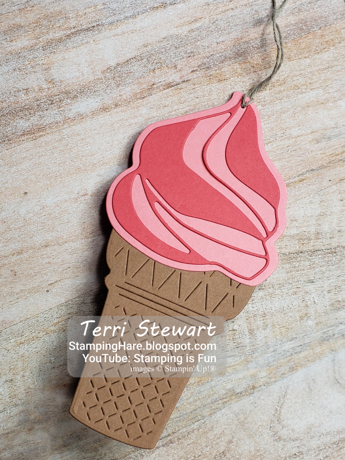 Ice cream swirl tag