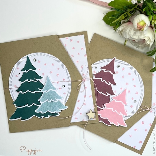 Geschenkkarte froehliche baeume