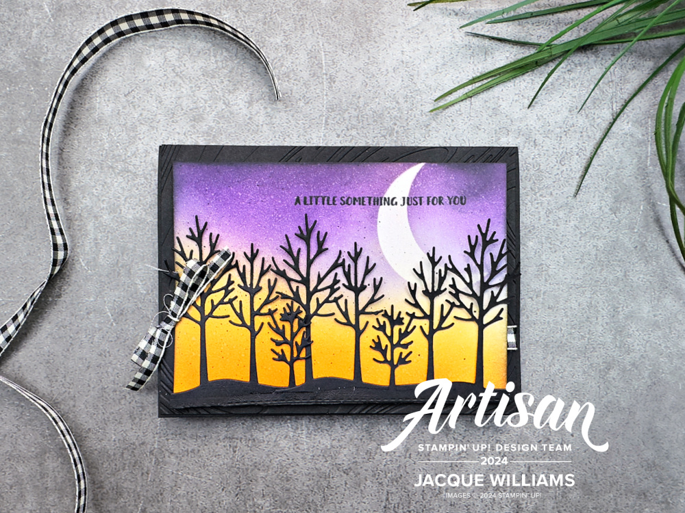 Stampin up frosted forest halloween silhouette fun spooky card blending brushes blog