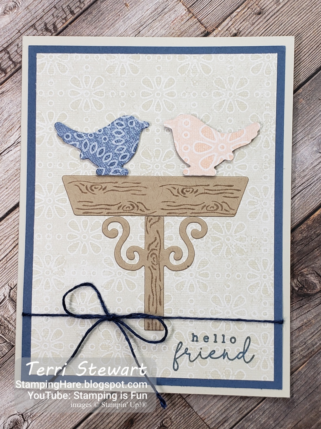 Country birdhouse with country lace dsp
