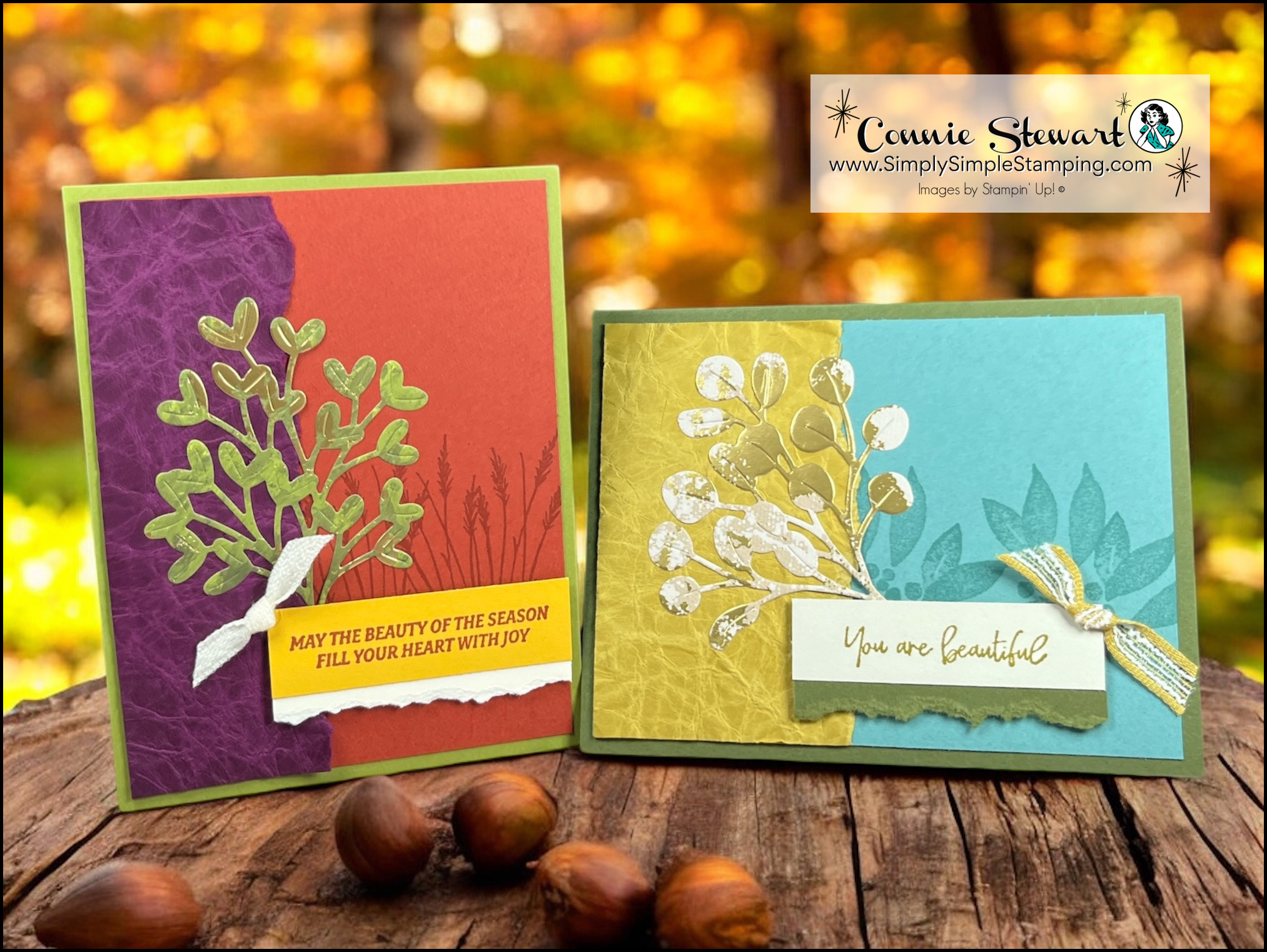 Faux leather fall card ideas 2024