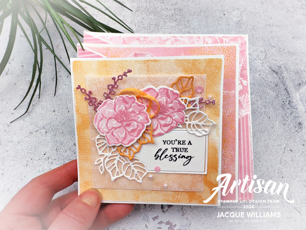 Stampin up unbounded beauty cascading pleat fold pocket dies blog min