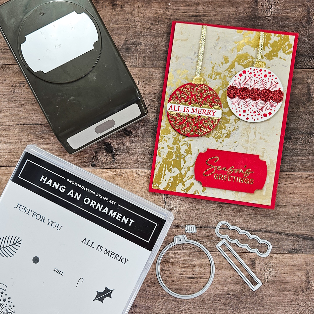 Hang an ornament real red card