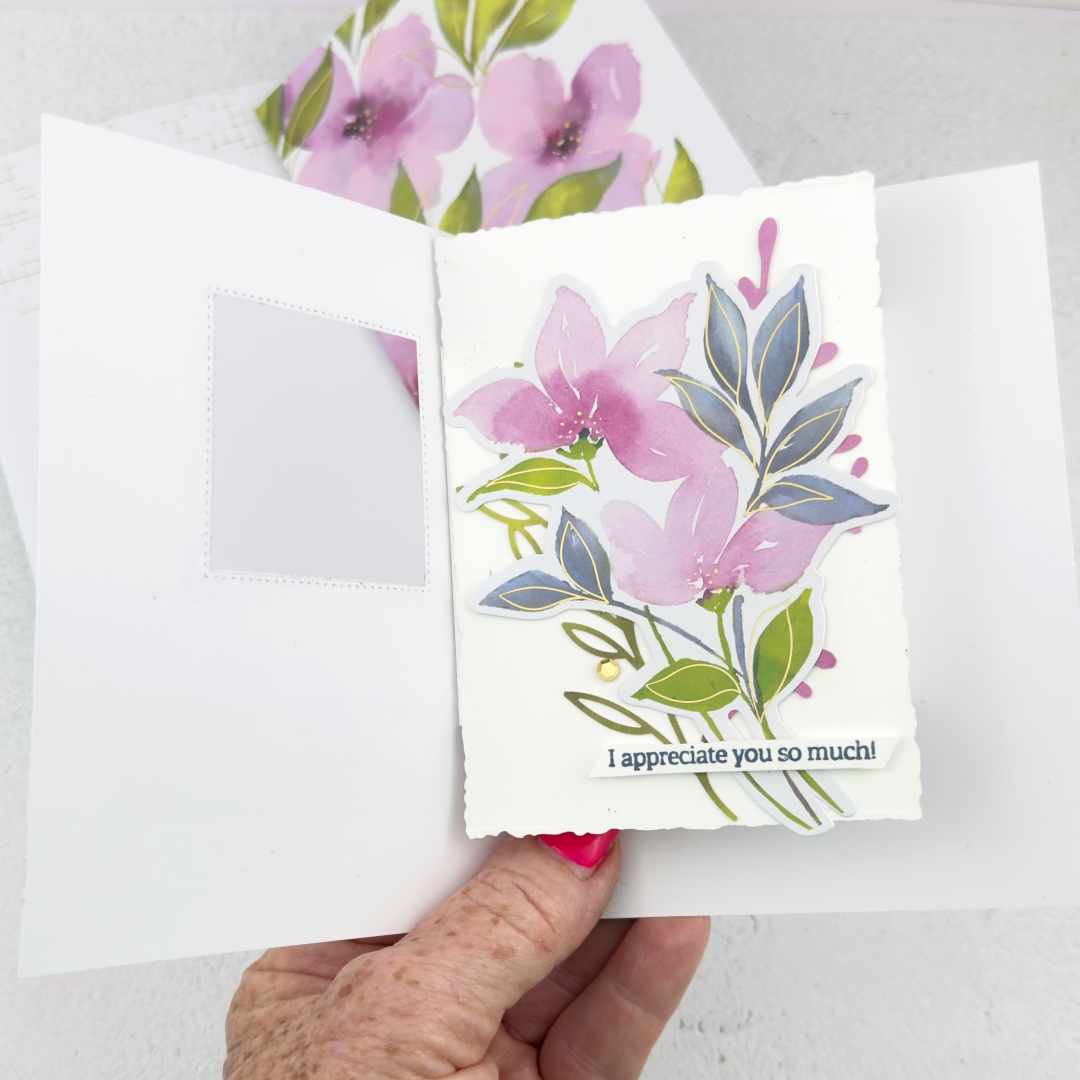 Garden of thanks kit pop up window card