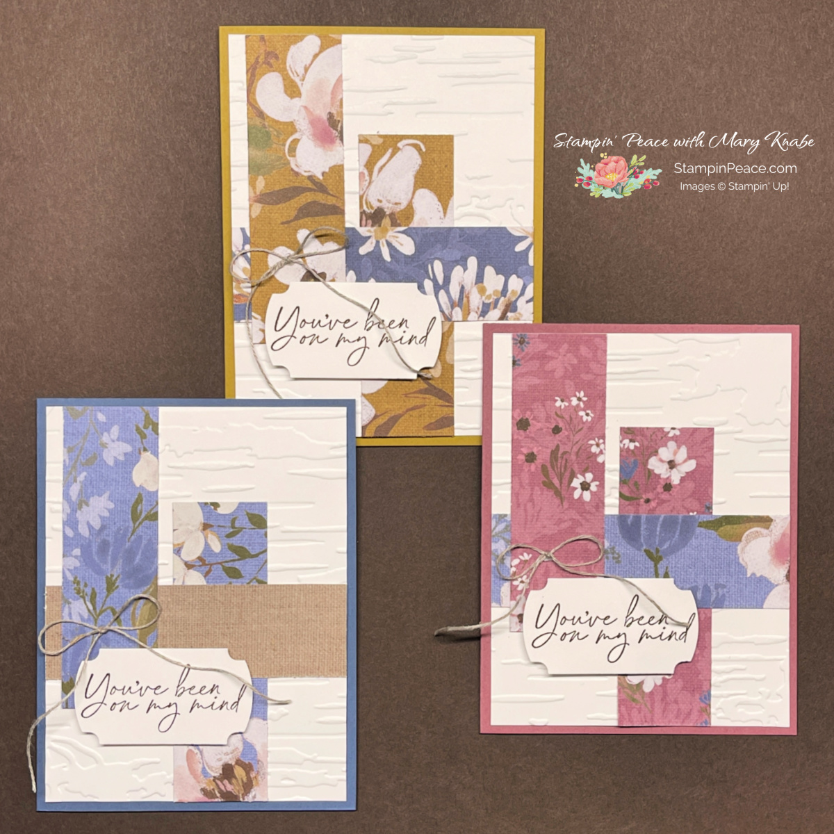 Stampin  up  wildflower designs stamp set   wildly flowering dsp   mary knabe
