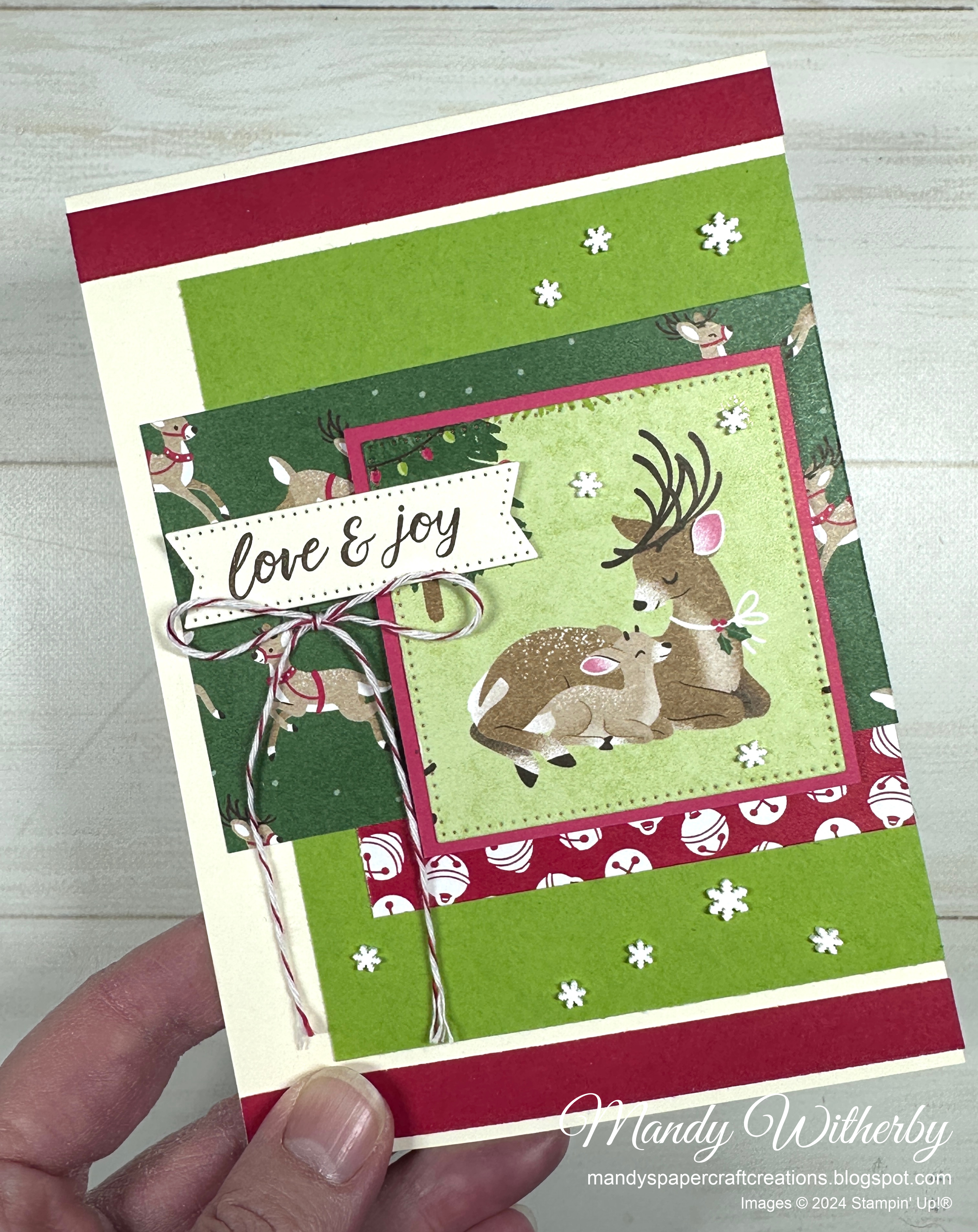 Adorably cute reindeer card 1