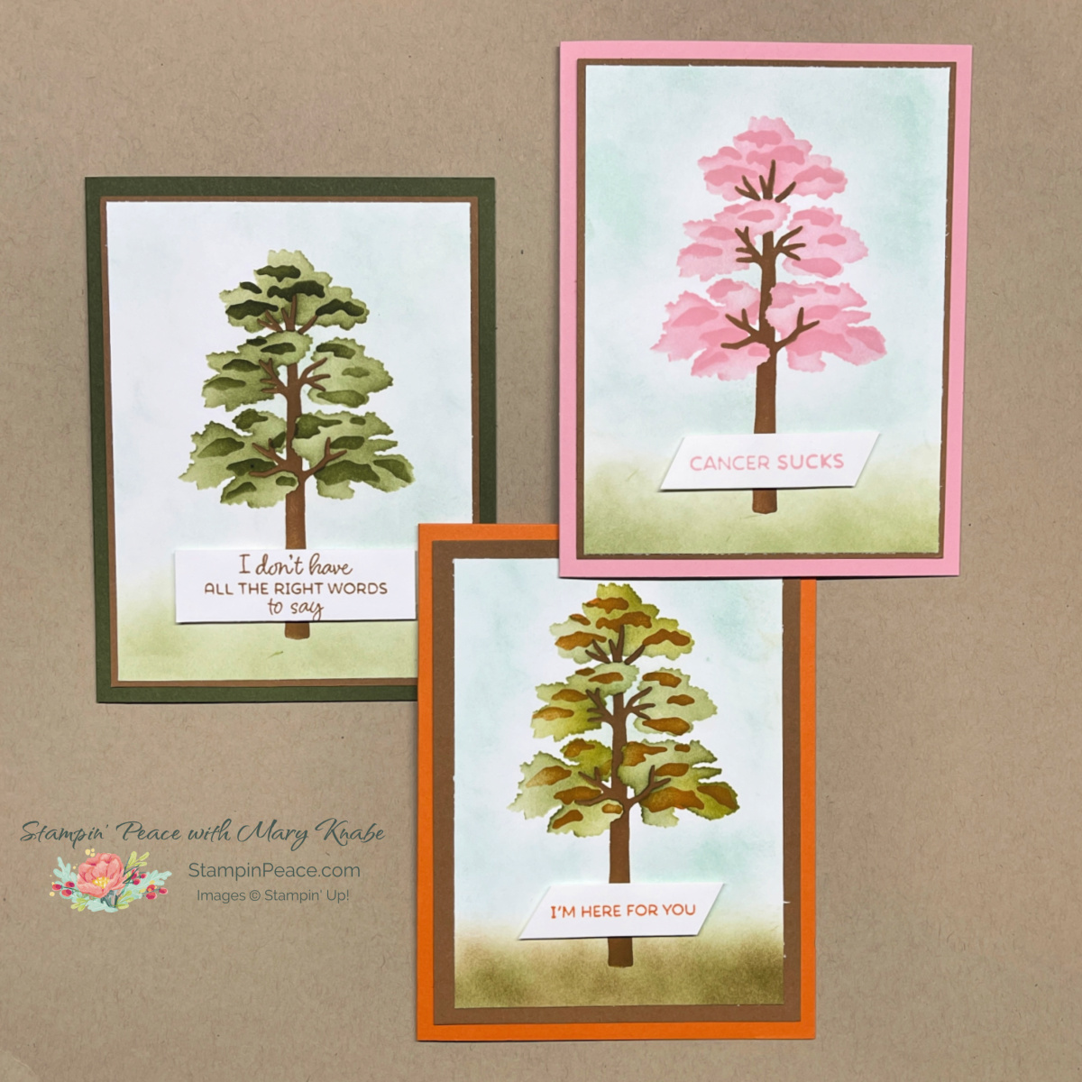 Stampin  up  frosted forest decorative masks   mary knabe