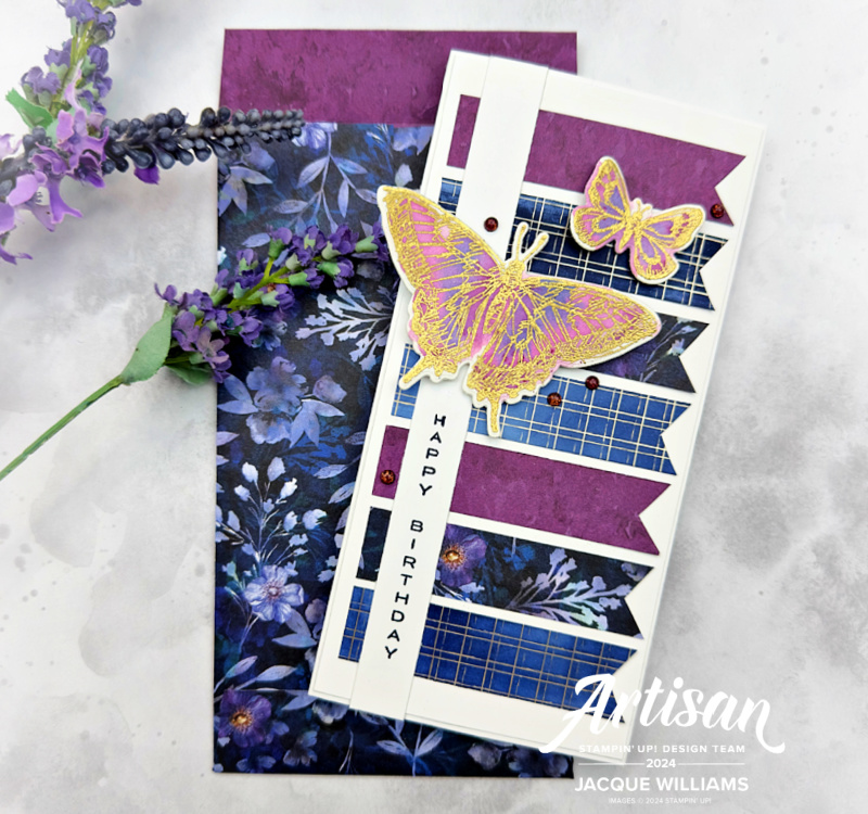 Stampin up regal flora sketched butterflies using scraps of patterned paper free template blog