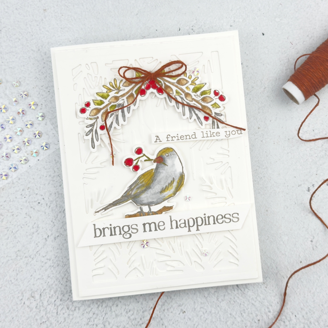 Winterly tree tops friends happiness nests of winter