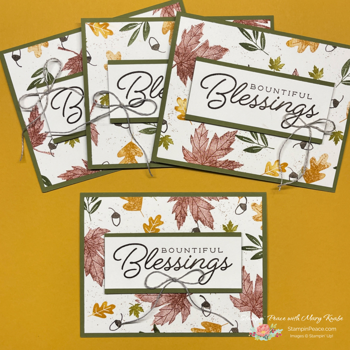 Stampin  up  autumn to remember stamp set   mary knabe